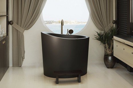 True Ofuro Mini Black Tranquility Heated Japanese Bathtub 220 240V 50 60Hz 11