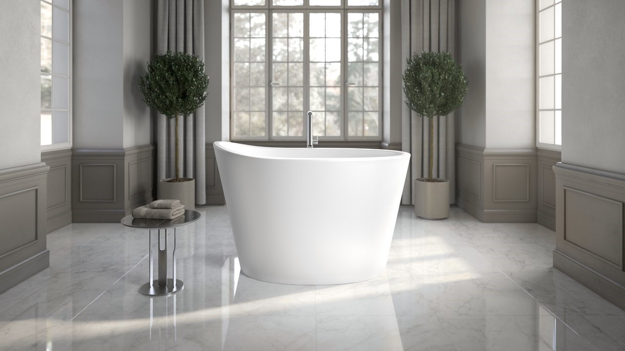 True Ofuro White Freestanding Solid Surface Bathtub 011 1(web)