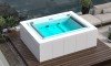 Aquatica Downtown Infinity Spa With White Composite Panels