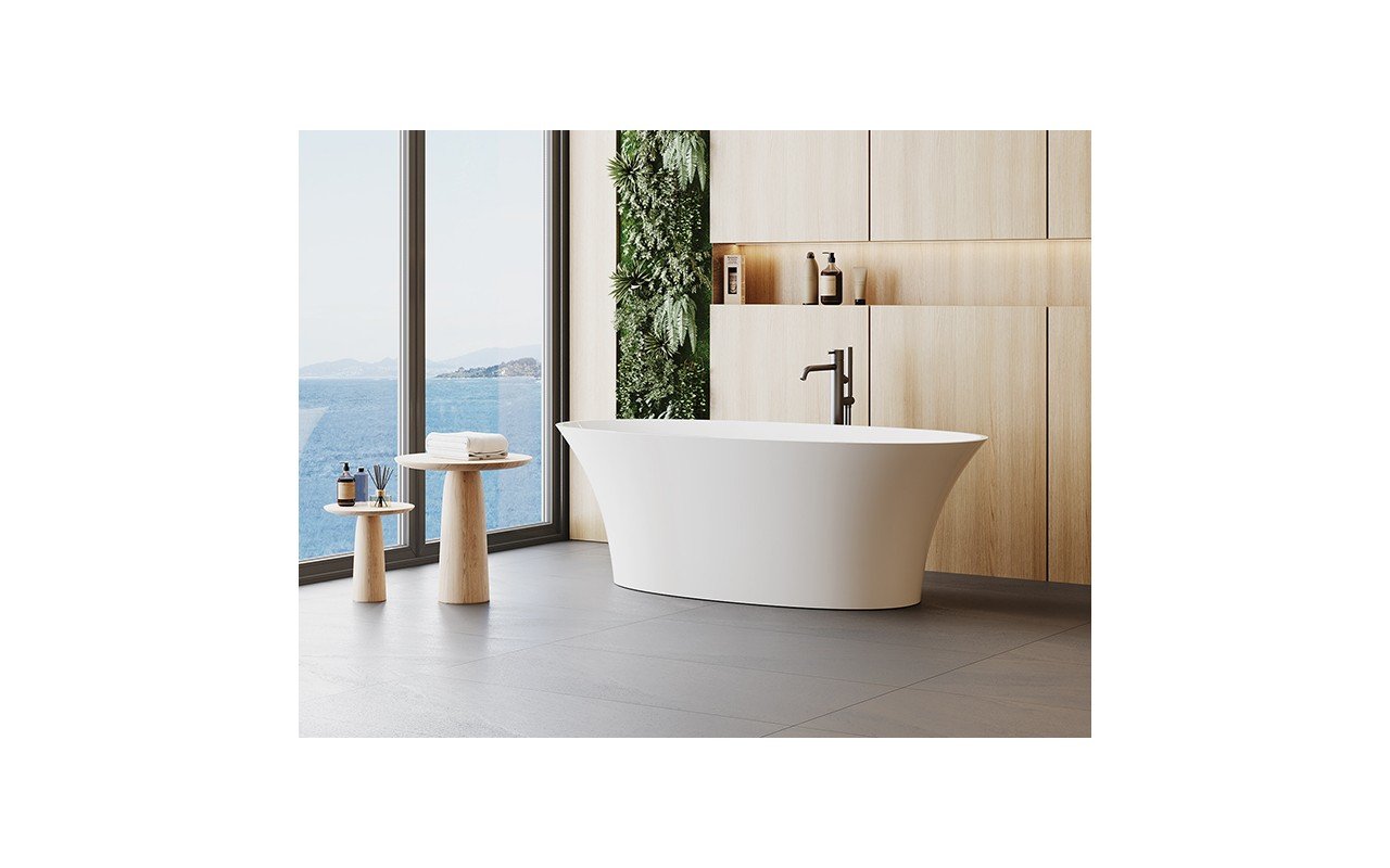 MTI Baths Acquabella Adeline Freestanding Mineral Composite Soaking Bathtub picture № 0