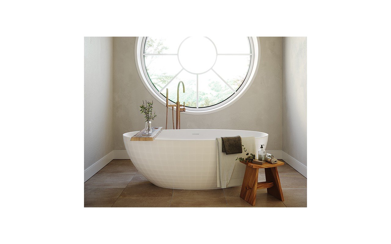 MTI Baths Acquabella Tayla Freestanding Mineral Composite Soaking Bathtub picture № 0