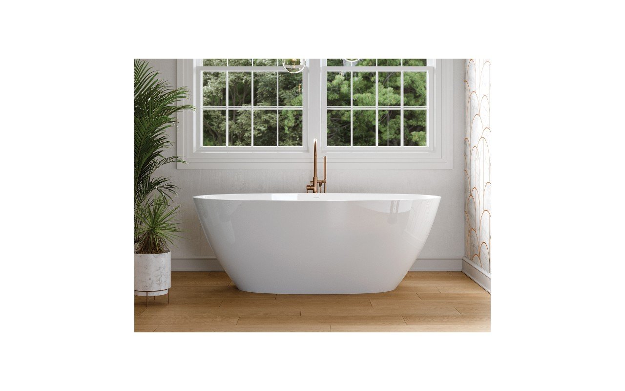 MTI Baths Acquabella Ruby 1 Freestanding Mineral Composite Soaking Bathtub - Fine Matte picture № 0
