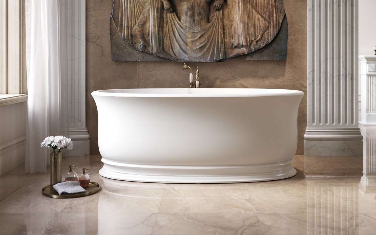 Aquatica Aphrodite-Wht Freestanding Solid Surface Bathtub picture № 0
