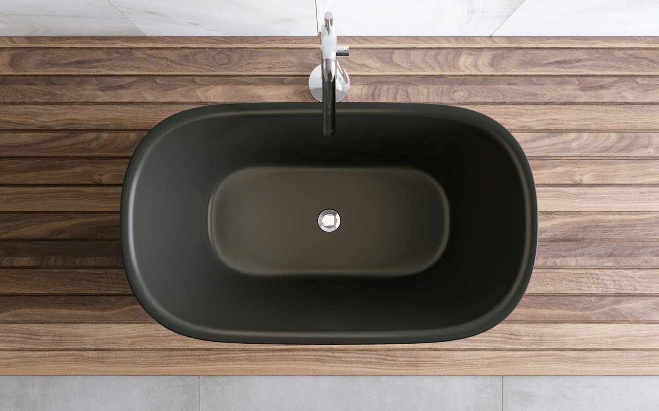 Aquatica Lullaby 2 Max Black Freestanding Solid Surface Bathtub picture № 0