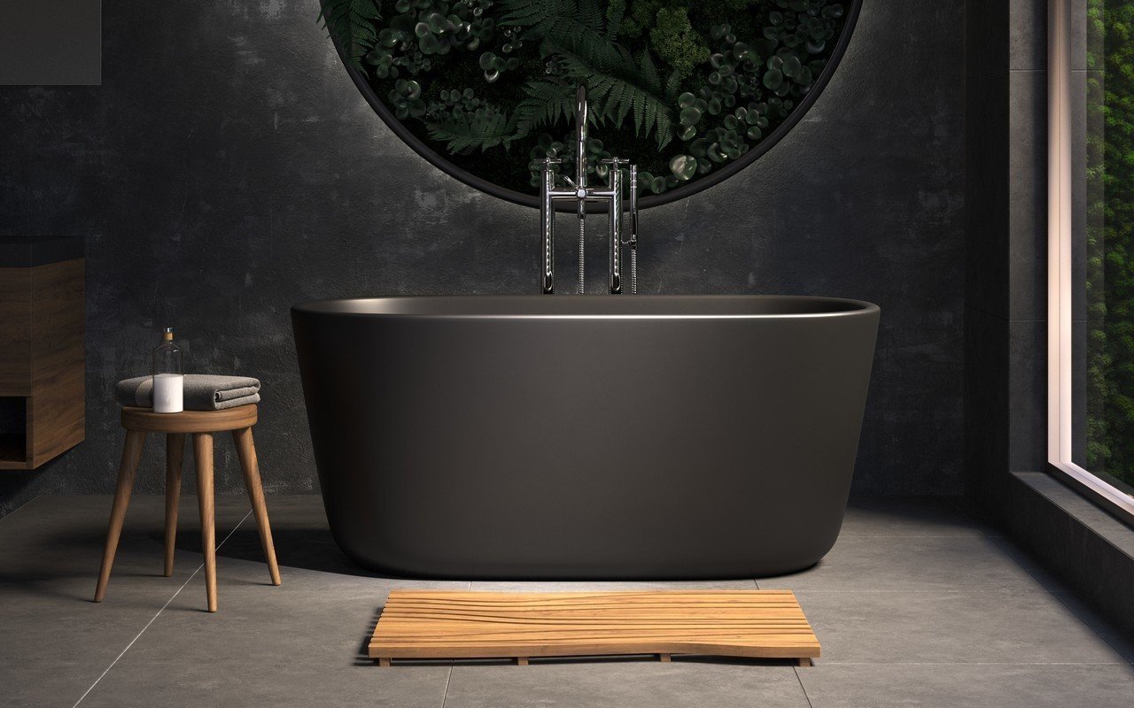 Aquatica Lullaby-Nano™ Graphite Black Freestanding Solid Surface Bathtub picture № 0