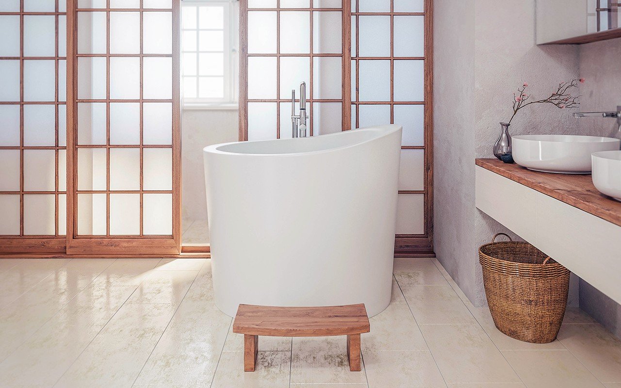 ᐈ 【Aquatica True Ofuro Duo Freestanding DurateX Japanese Soaking Bathtub】  Buy Online, Best Prices