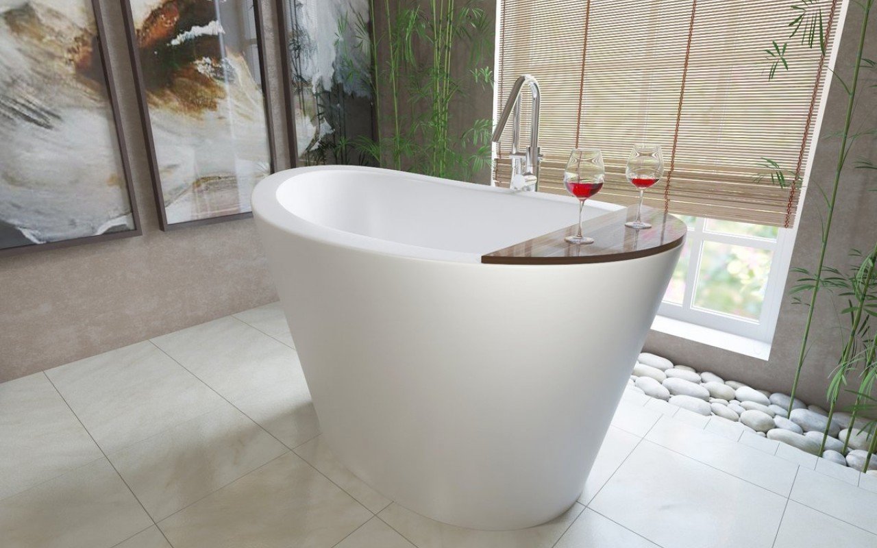 Aquatica True Ofuro Wooden Freestanding Japanese Soaking Bathtub