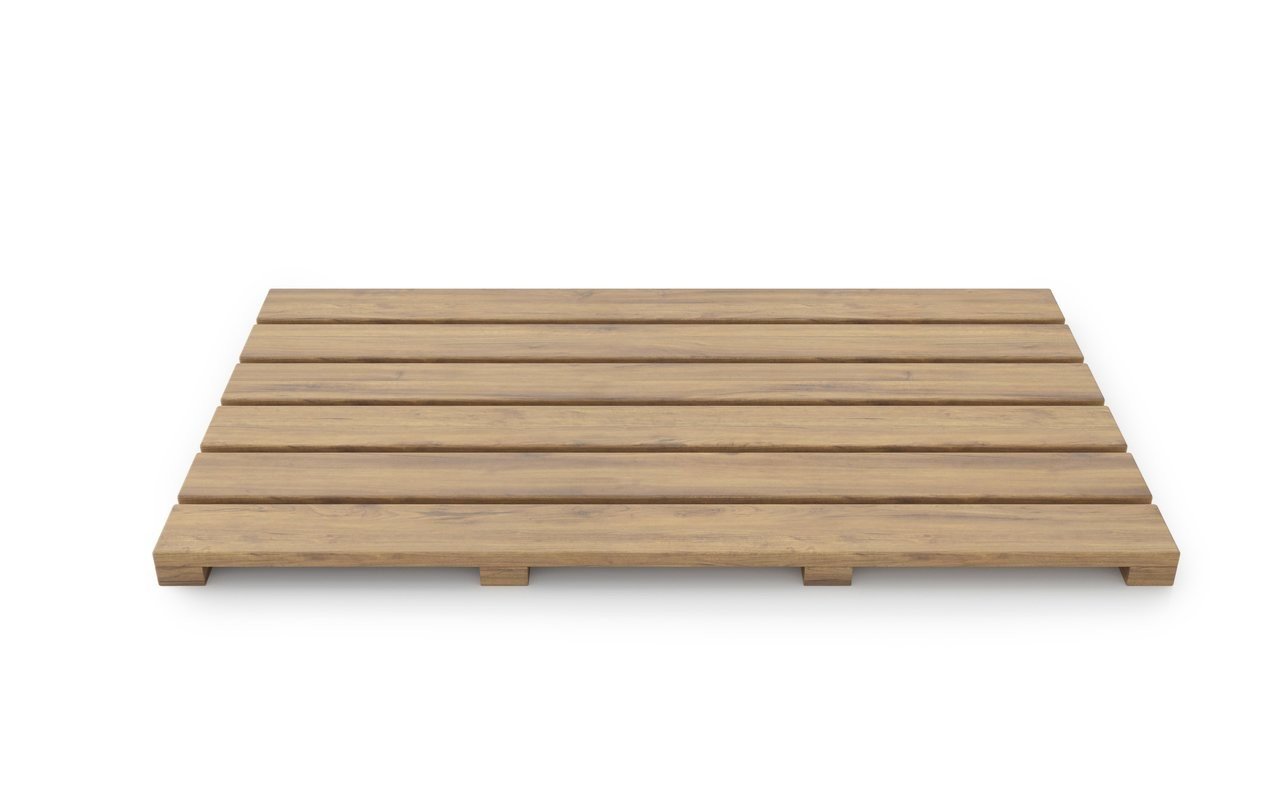 ᐈ 【Aquatica Universal 33.5 Waterproof Iroko Wood Bath Shower Floor Mat】  Buy Online, Best Prices