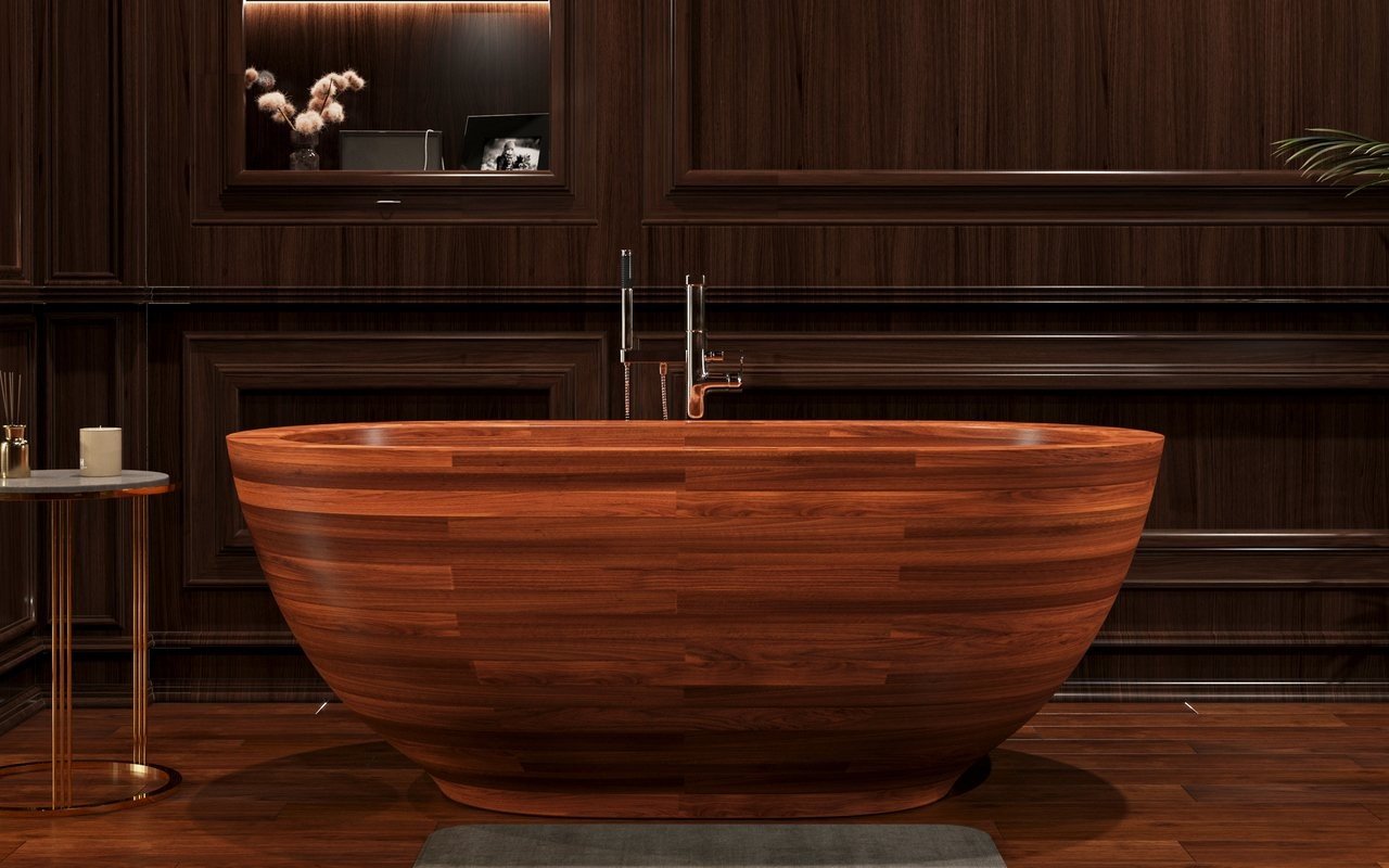 ᐈ Wooden Bathtub Aquatica Karolina 2, Soaking Bathtub For Two
