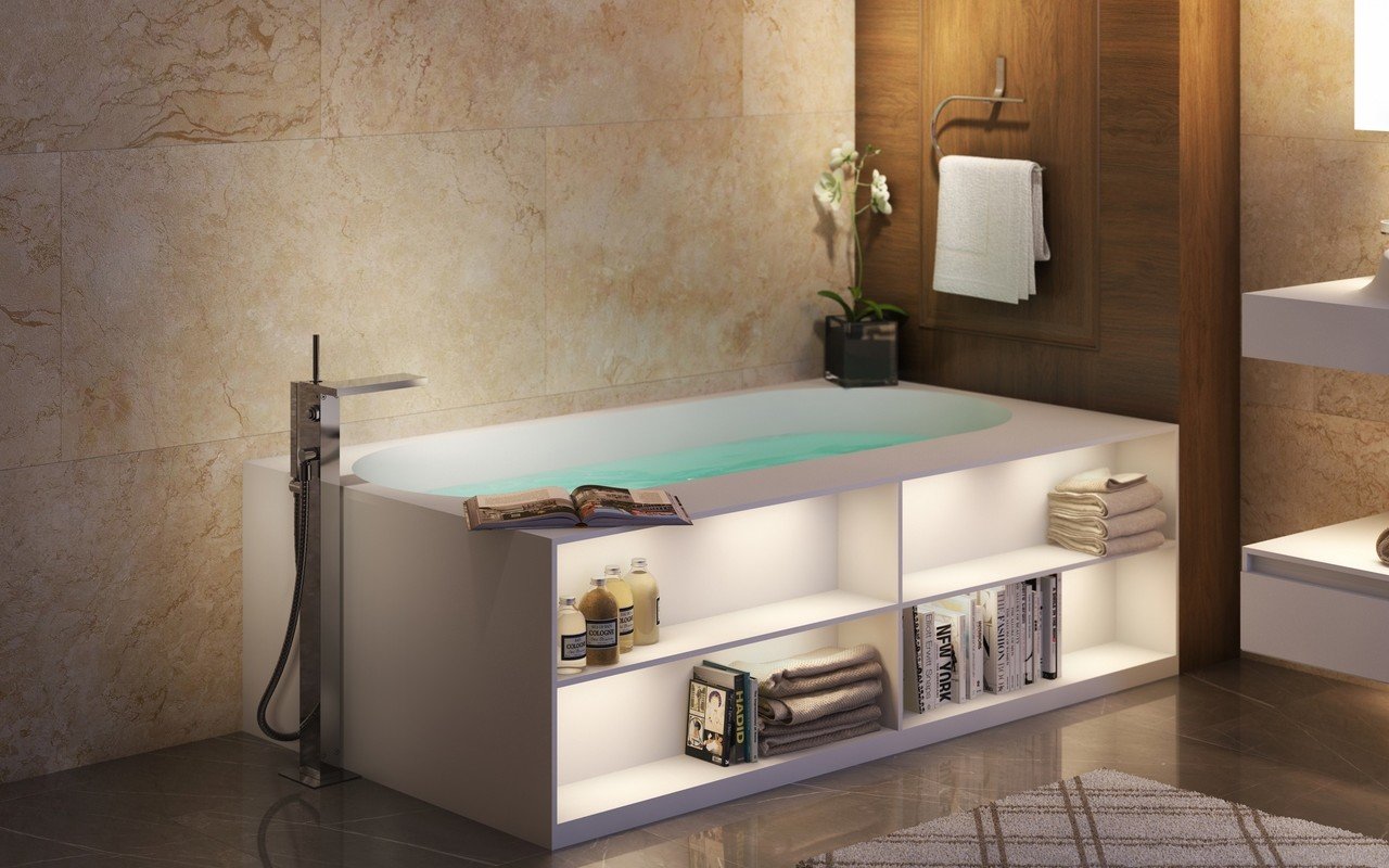 Aquatica Storage Lovers Freestanding Solid Surface Bathtub picture № 0