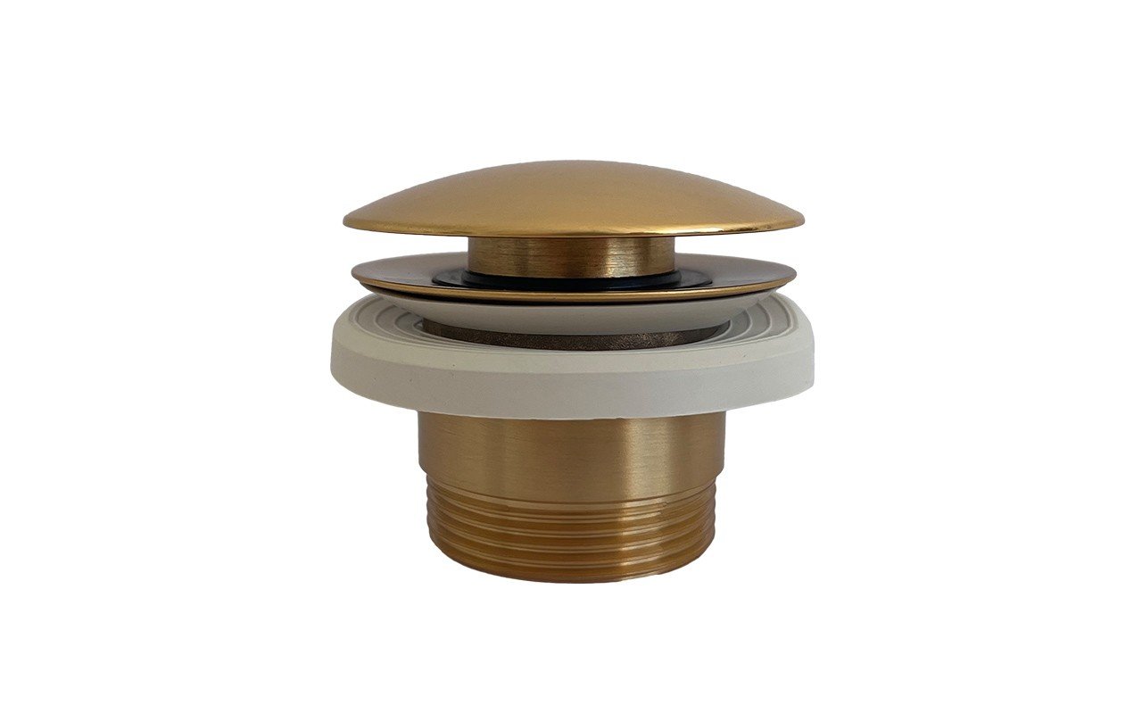 Euroclicker Bathtub Drain (Aged Gold) Full Assembly picture № 0