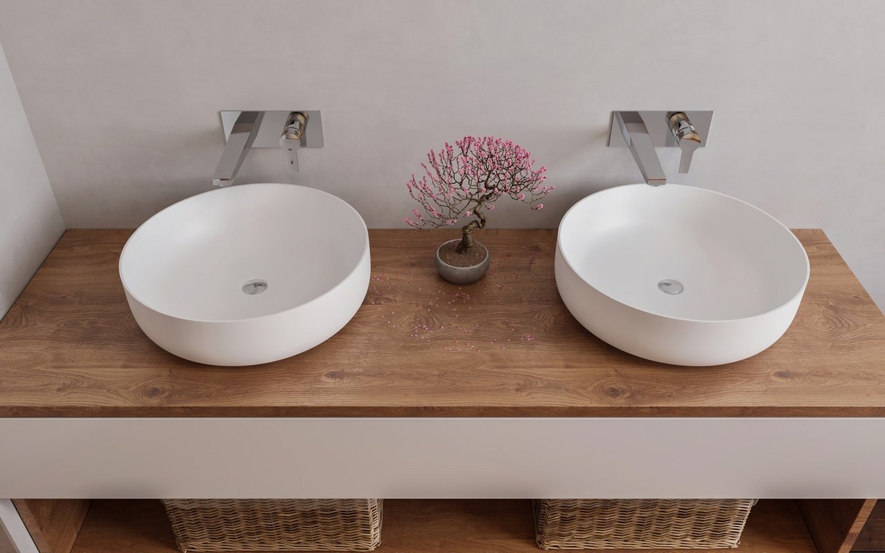 ᐈ 【Aquatica Aurora-Wht Oval Stone Bathroom Vessel Sink】 Buy