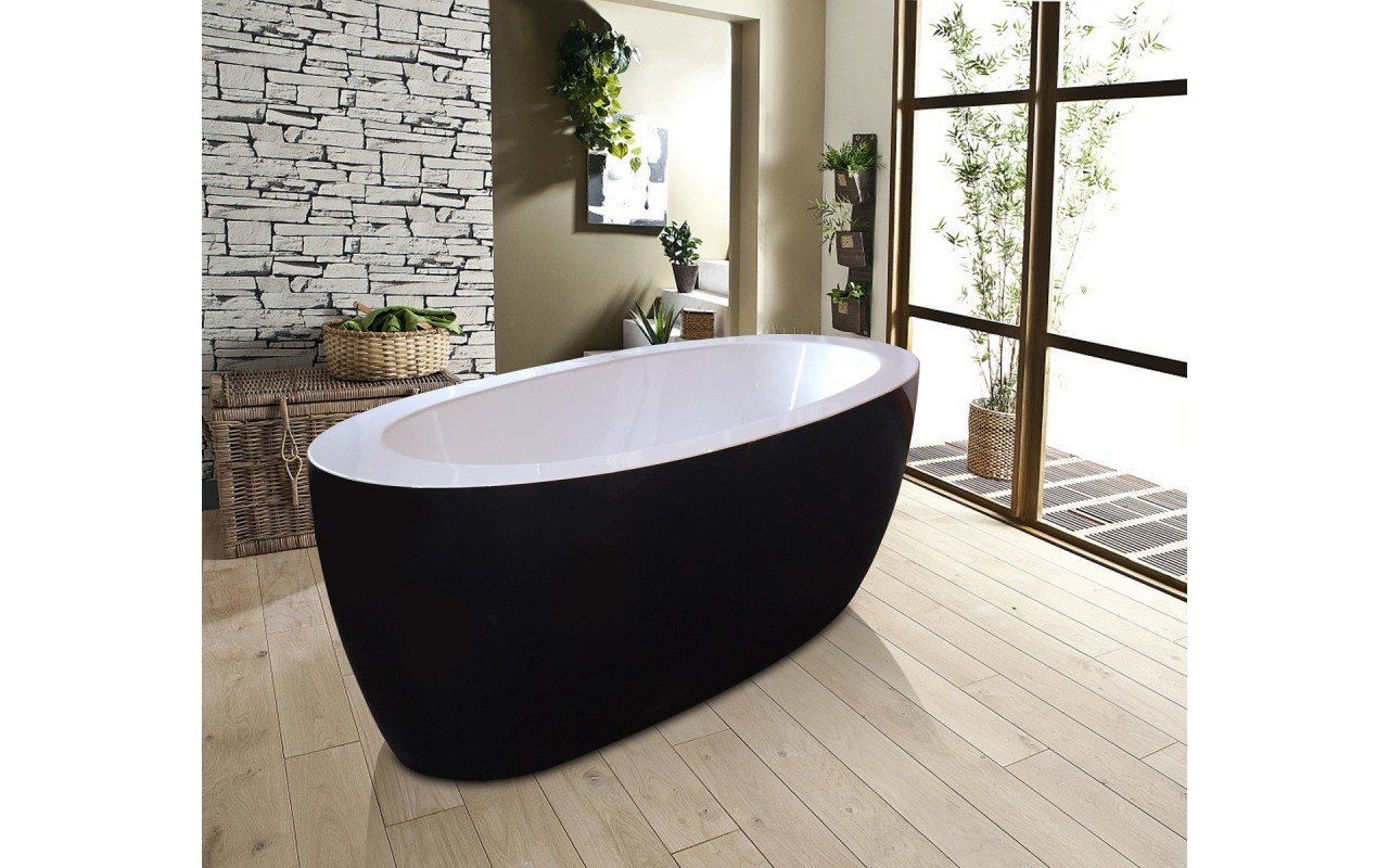 Aquatica Purescape™ 174B-Blck-Wht Freestanding Acrylic Bathtub picture № 0