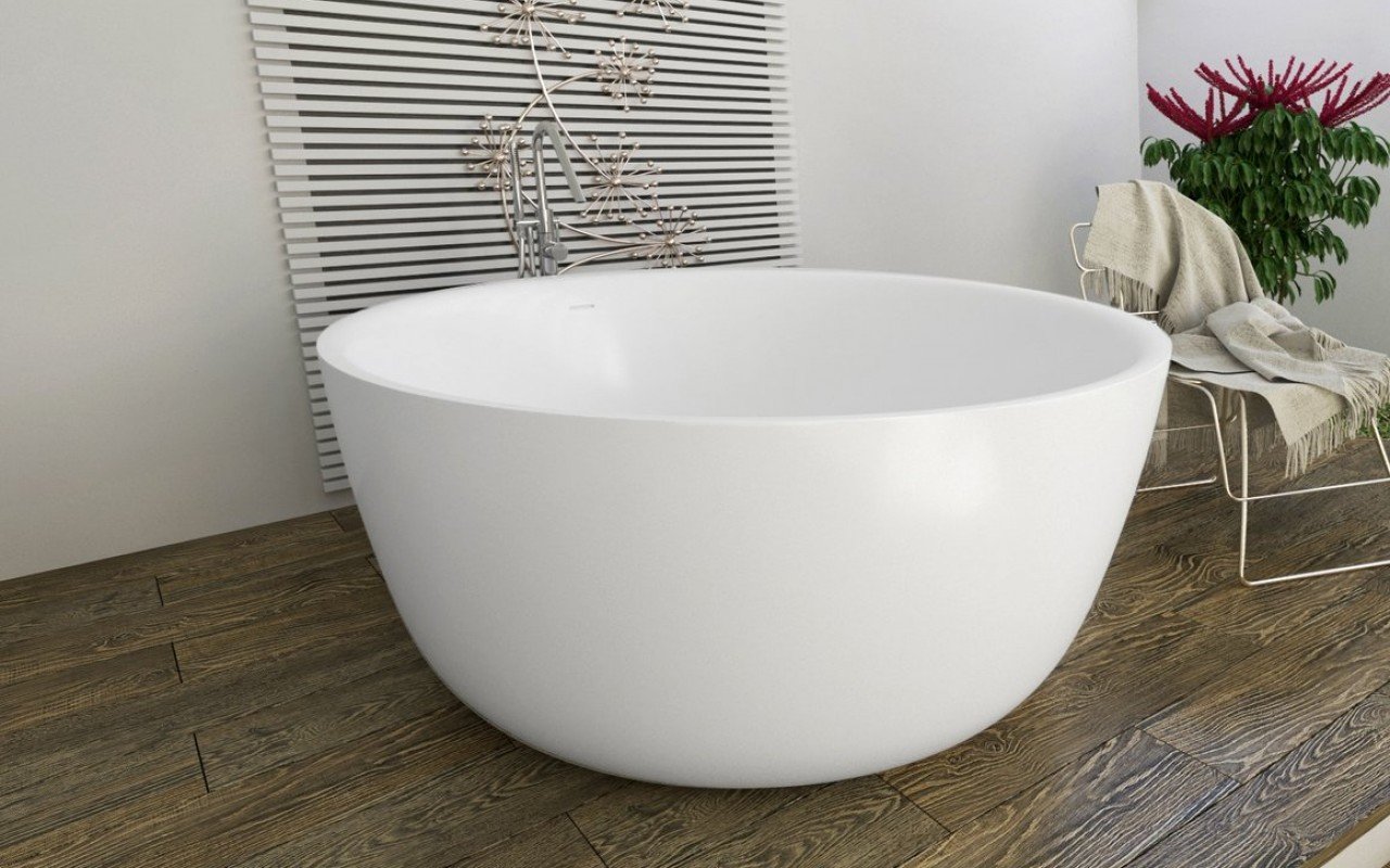 Aquatica Purescape™ 720M Round Freestanding Solid Surface Bathtub picture № 0