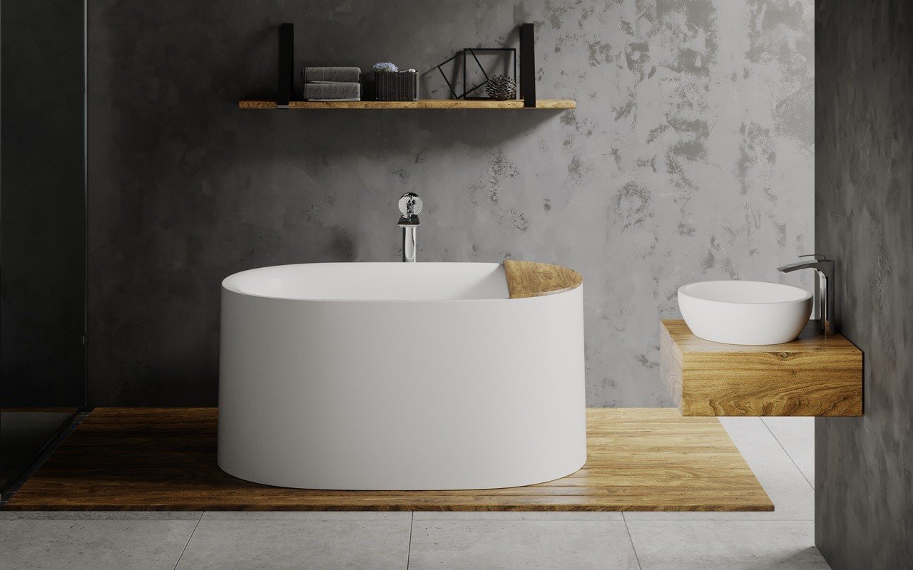 ᐈ 【Aquatica Aurora-Wht Round Stone Bathroom Vessel Sink】 Buy