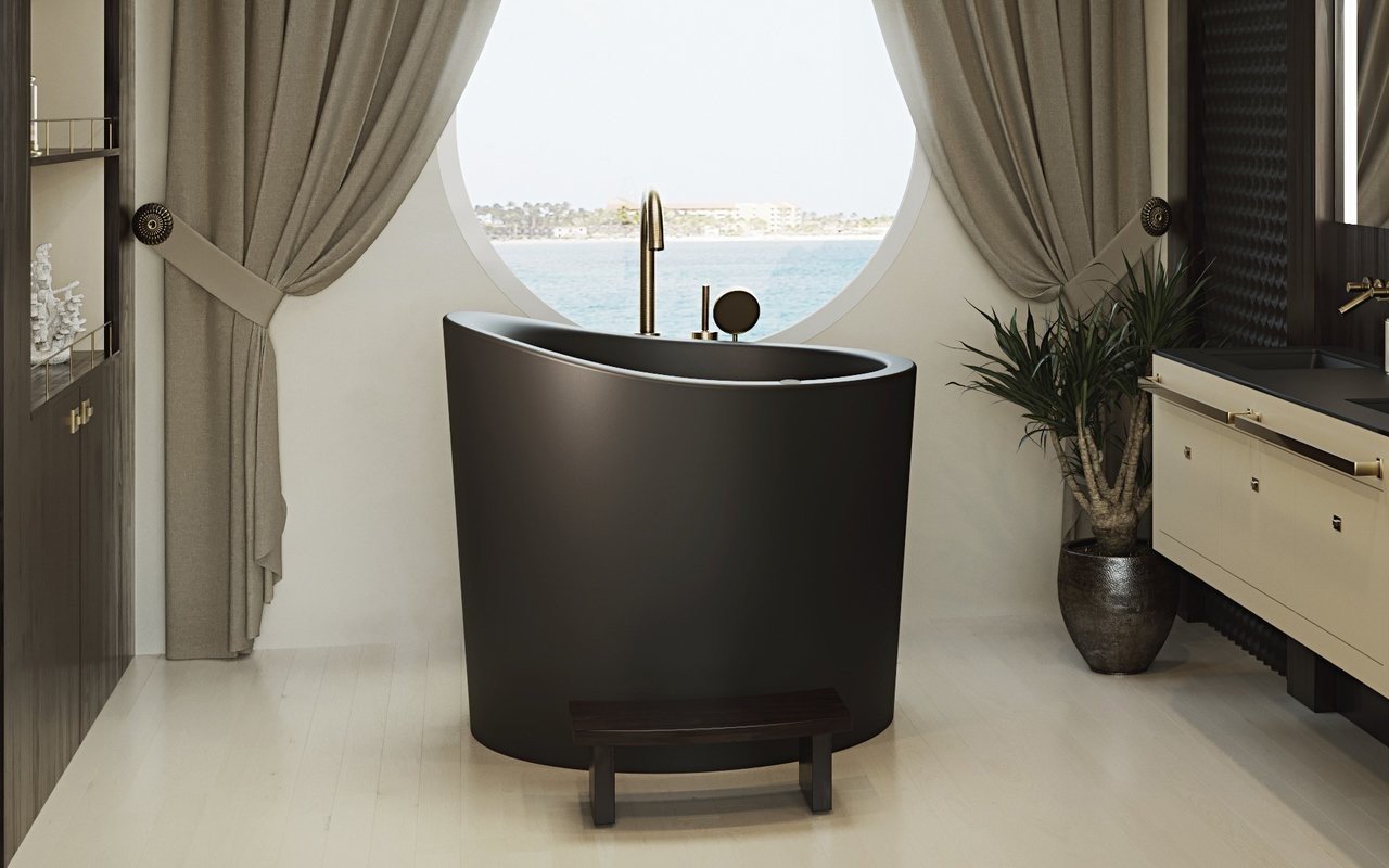 Aquatica True Ofuro Mini Black Tranquility Heated Japanese Bathtub (220/240V/50/60Hz USA/International) picture № 0