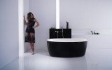 Aquacita Purescape 174A Black Wht Relax Air Massage Bathtub with girl (web) (web)