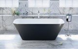 Arabella Black White Freestanding Solid Surface Bathtub by Aquatica web (6) (web)