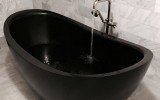 Canada aquatica purescape 171 black freestanding solid surface bathtub