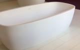 Aquatica Coletta™ Distant Blue-Wht Freestanding Solid Surface Bathtub