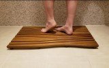 ᐈ 【Aquatica Onde Waterproof Iroko Wood Bath Shower Floor Mat】 Buy Online,  Best Prices