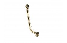 Retro bath waste with plug and chain in old brass 01 (web)