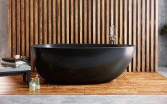 Spoon 2 Black Freestanding Solid Surface Bathtub (5) (web)