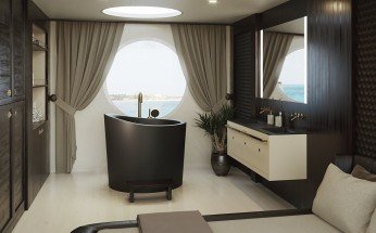 Aquatica True Ofuro Mini Black Freestanding Stone Bathtub 02 (720)