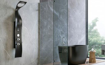 Aquatica Elise Wall Mounted Shower Panel Black 03 1