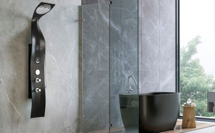 Aquatica Elise Wall Mounted Shower Panel Black 03 1