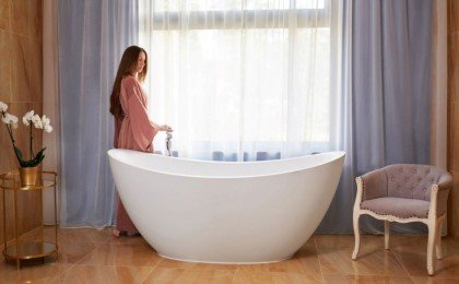 Aquatica Lillian White Freestanding Solid Surface Bathtub010 740