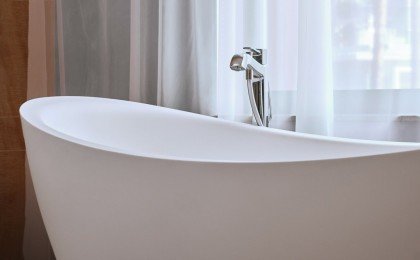 Aquatica Lillian White Freestanding Solid Surface Bathtub DSF8554 720