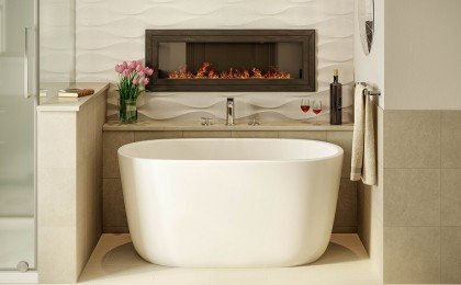 Lullaby Nano Wht Small Freestanding Solid Surface Bathtub by Aquatica 720