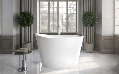 True Ofuro White Freestanding Solid Surface Bathtub012web