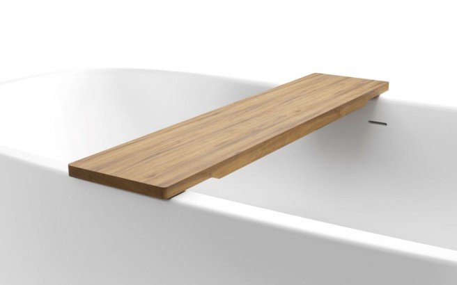 Aquatica Universal 36.25" Waterproof Teak Wood Bathtub Tray