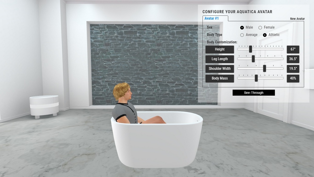 Aquatica Lullaby-Mini™ Graphite Black Freestanding Solid Surface Bathtub