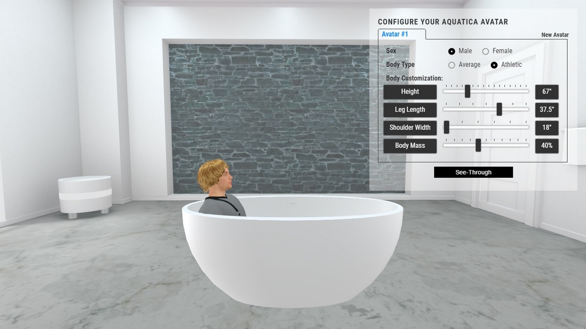 Aquatica SensMini-Free-Wht Sensuality Mini F-Wht Freestanding Solid Surface  Bathtub